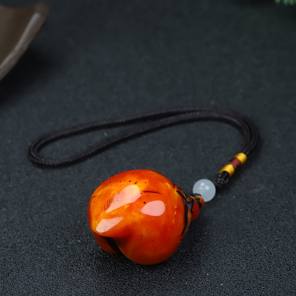 Vintage Mini Gourd Pendant Necklace, Floral Amulet